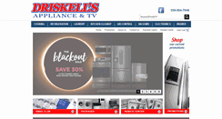 Desktop Screenshot of driskellsappliances.com
