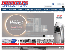 Tablet Screenshot of driskellsappliances.com